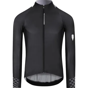 cyklistický dres Q36.5 Cyklistický dres Gregarius Hybrid Collar Fade long sleeve jersey podzim, ZIMA Černá M Pánské