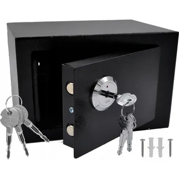 Trezor Trezor A1, černý kovový bezpečnostní sejf se zámkem na klíč, 6,60 l