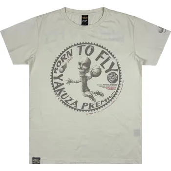 Pánská móda YAKUZA 4013 Tričko stříbrné - XL