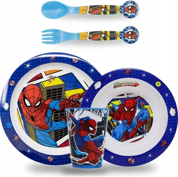 Sada nádobí SORRISINI Sada Nádobí pro Děti Spiderman Vhodné do Mikrovlnné Trouby