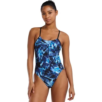 Dámské plavky Tyr Durafast Elite Cutoutfit Reflecta Blue Ice L - UK36