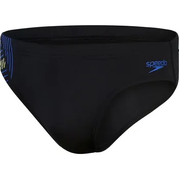 Pánské plavky Speedo 7cm Tech Panel Brief Black/Chroma Blue/Spritz XS - UK30