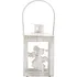 Vánoční dekorace HW Logistic s.r.o. Kovová lucerna Anděl 11 x 7,5 cm bílá