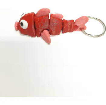Přívěsek na klíče ryba petG Barva: červeno - růžová, Velikost: Přívěsek malý