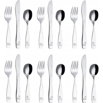 Příbor EXZACT Příborová sada pro děti 18 dílů Nerezová Ocel Dinosauři