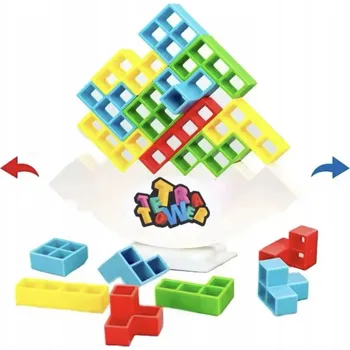 ostatní stavebnice Vzdělávací hra SKLÁDAČKA TETRA TOWER pro děti VĚŽ DÁREK 64 STAVEBNICE