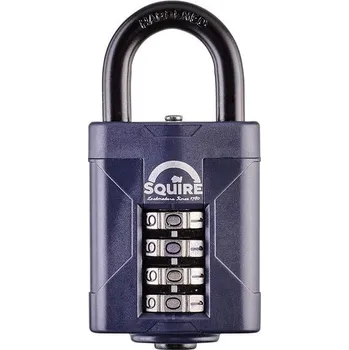 Zabezpečovací technika Squire Heavy-Duty kombinační zámek (CP50) - Odolný třmen - 4místný kombinační zámek - Legovaná ocel