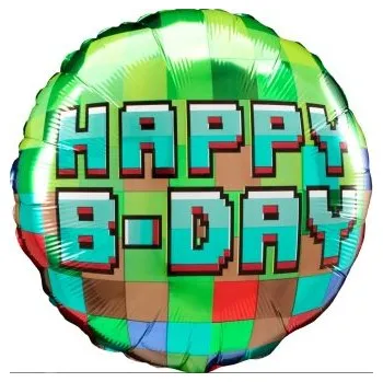 Kruh - Pixel Party HB 43cm - fóliový balónek