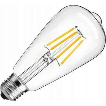 Žárovka LED žárovka filament E27 ST64 16W VÝKONNÁ retro teplá CLEAR