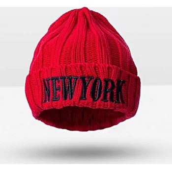 Čepice Dětská zimní čepice New York J862 červená