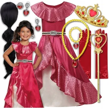 Karnevalový kostým KOSTÝM ŠATY PŘEVLEK ELENA Z AVALORU SET NA KARNEVALOVÝ BÁL 140 146