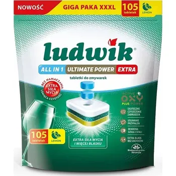 Přípravek do myčky Ludwik tablety do myčky All in 1 Ultimate Power extra 105 ks. citron
