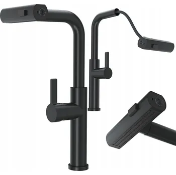 Vodovodní baterie Kuchyňská stojánková baterie Granitan GIRO černá