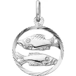 Bealio BEALIO 03584 Stříbrný přívěsek znamení zvěrokruhu RYBY 03-03584-3841