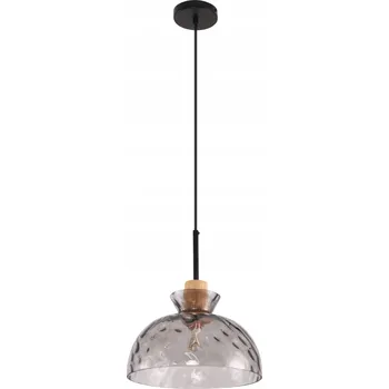 BJORN, závěsné svítidlo, skandinávský design, 1 světlo, patice E27, kouřové sklo, průměr: 27 cm