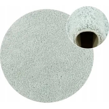 Koberec Průměr 80 cm KULATÝ MĚKKÝ KOBEREC ALLURE ŠEDÝ DO POKOJE PRO HOSTY