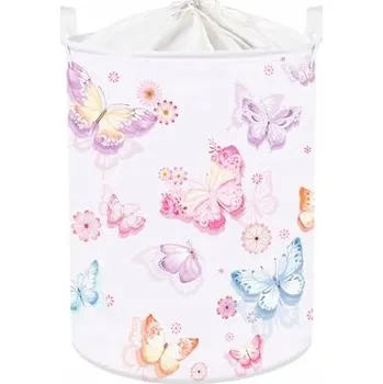 CLASTYLE Koš na prádlo 45L pro děti Motýl Fialový