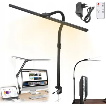 Lampička Stolní lampa černá LED 24W s možností stmívání a dálkovým ovládáním