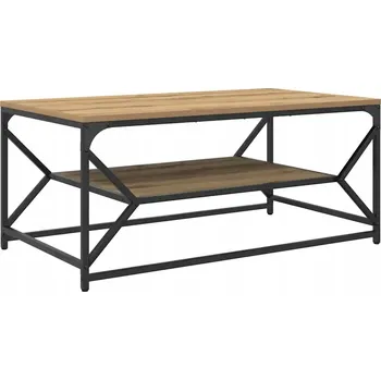 Konferenční stolek Konferenční stolek obdélníkový Dub řemeslný 90 x 50 x 40 cm s poličkou