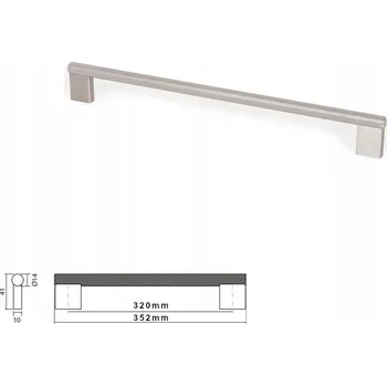 Nábytkové kování Nábytková úchytka klasická stříbrná matná 35 x 1 x 4 cm