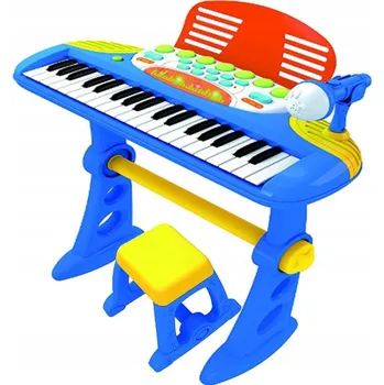 Hudební nástroj pro děti PIANO KLÁVESY ŽIDLIČKA MIKROFON VARHANY 37 kláves Pro Děti Stolička
