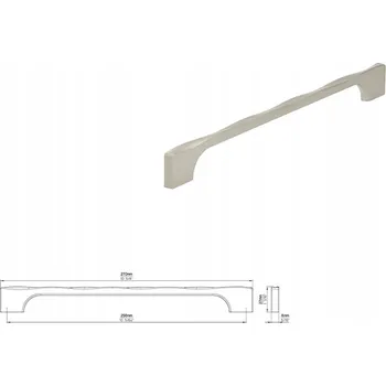 Nábytkové kování Nábytková úchytka SIRO 2210-270ZN21 vzhled nerezové oceli