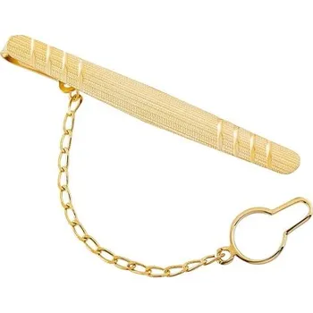 Spona na kravatu Zlatá spona do kravaty gravírovaná ZLSK004F + dárek zdarma