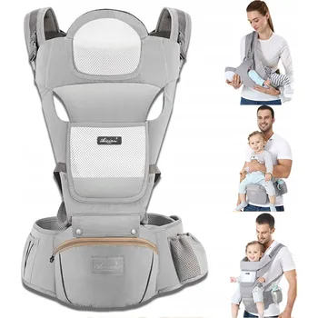 Ergonomické nosítko pro děti do 25 kg – šedé, na záda i na břicho