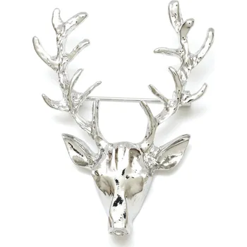 Brož Brož jelen - Stříbrná