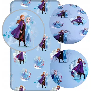Prostěradlo Napínací Prostěradlo 90x200 Ledové Království Anna Elsa