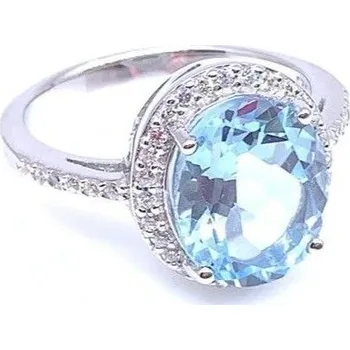 Řetízek Šperky Jan Kos Jan Kos jewellery Stříbrný prsten se Sky Blue Topaz MHT-3312