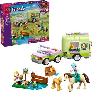Stavebnice LEGO LEGO Friends 42695 Přívěs s koněm a hříbětem