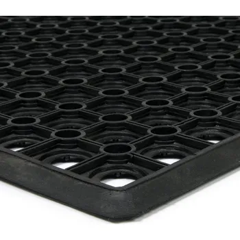 Rohožka FLOMAT Gumová venkovní vstupní rohož FLOMA HoneyComb Ramp - 40 x 60 x 1,5 cm