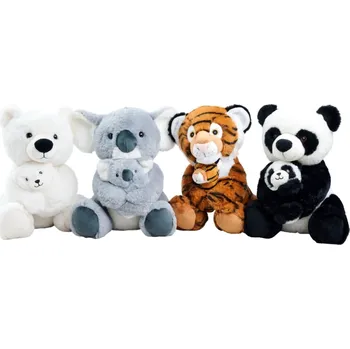 plyšák Nicotoy Divoké zvířátko s mládětem 28 cm mix motivů