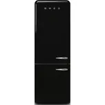 Smeg Kombinovaná lednice s mrazákem dole, FAB38L, 344l/137l, levé otvírání, 205x70 cm, černá FAB38LBL6