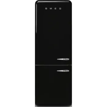 Lednice Smeg Kombinovaná lednice s mrazákem dole, FAB38L, 344l/137l, levé otvírání, 205x70 cm, černá FAB38LBL6