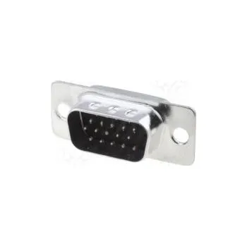 Elektrická zásuvka D-Sub HD PIN 15 zástrčka vidlice pájení na kabel gold flash