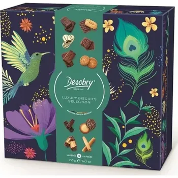 Luxusní belgické sušenky DESOBRY 750 g (Luxury Belgian Biscuit / výběr jemných belgických sušenek)