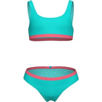 Dívčí plavky Arena Essentials Bralette Bikini Girls Water/Calypso Coral 116cm