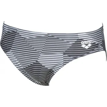 Pánské plavky Pánské plavky Arena Striped Geo Brief Black/Multi 30