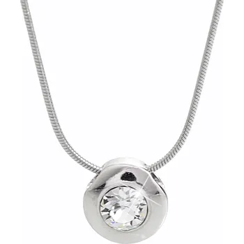 Módní doplněk JSB bijoux s.r.o. Náhrdelník z bižuterní slitiny kulaté kovové lůžko s krystalem Swarovski Crystal