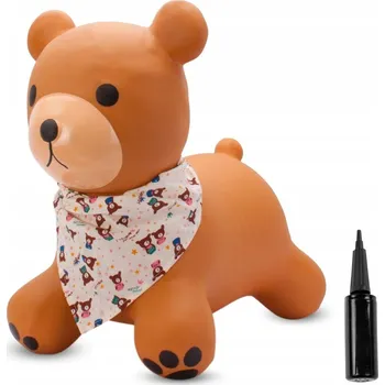 Obraz Gumové hopsadlo pro děti TEDDY 52 cm hnědý s hudbou