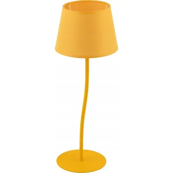 Lampička Noční Lampa NICOLA Žluté stínidlo 1xE27 37cm Stolní lampa na stůl do pracovny