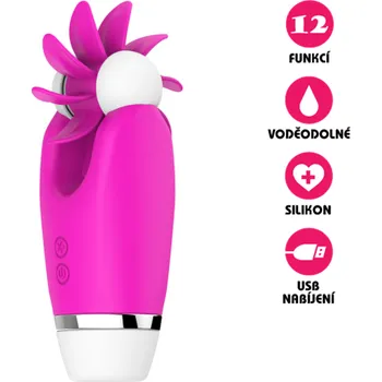 Vibrátor VšeNaSex.cz Rotační klitorální vibrátor USB Rolling Clit Teaser růžový