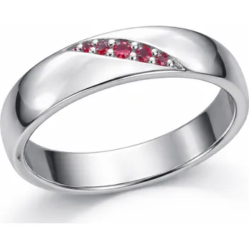 Prsten Stříbrný prsten s českým granátem Cassi - 52