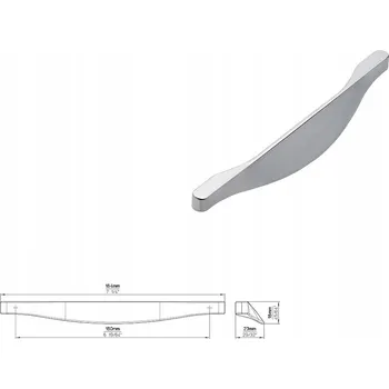 Úchytka nábytku SIRO 2356-185ZN1 Nábytková úchytka lesklý chrom