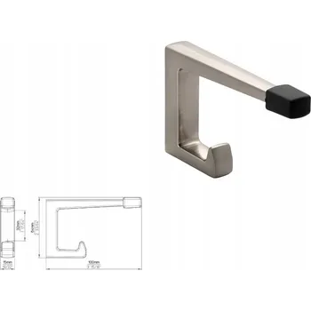 Věšák Věšák s nárazníkem SIRO 2422/ZN21A3, efekt nerezové oceli, černý