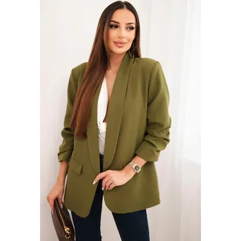 Sako s klopami elegantní olivově zelené UNI