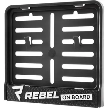 Moto oblečení Rámeček na registrační značku Rebelhorn Rebel On Board černý