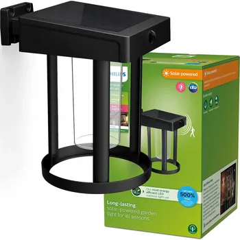 Nástěnné svítidlo Zahradní nástěnné svítidlo Philips bílé, černé, integrovaný LED zdroj 1,4 W